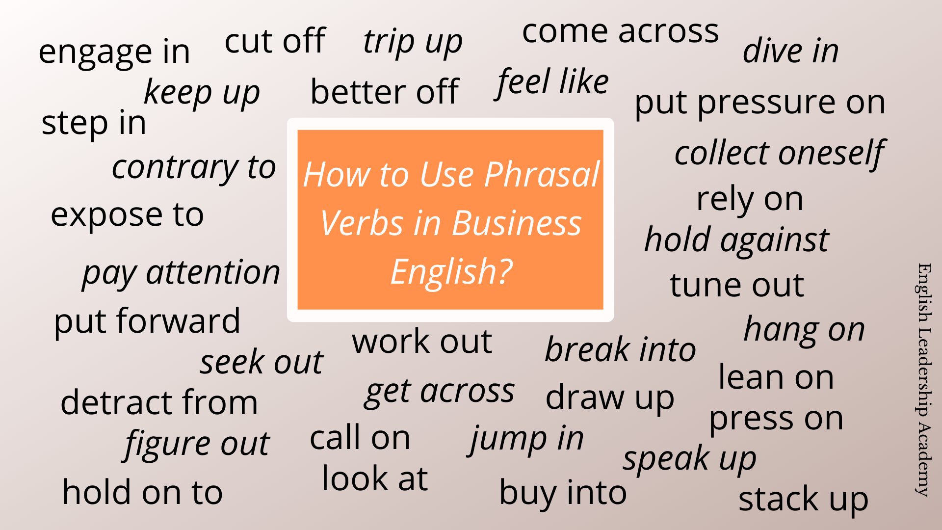 Business English Phrasal Verbs Worksheet